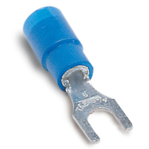 ABB Thomas & Betts Insulated Fork Terminals 18 - 14 AWG Expanded Vinyl Blue