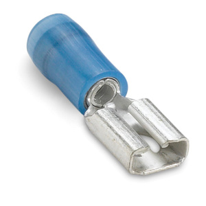 ABB Thomas & Betts Female Insulated Disconnects 16 - 14 AWG Brazed Seam Serrated Barrel 0.250 in Blue