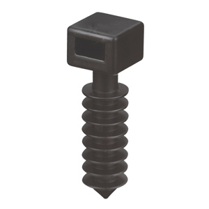 ABB Cable Tie Mounting Base Wall Plugs Black Push Mount 0.19 in