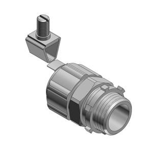ABB Thomas & Betts 5200-GR Series Straight Liquidtight Grounding Connectors Non-insulated 1/2 in Compression x Threaded Steel