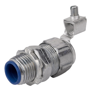 ABB Thomas & Betts 5300-GR Series Straight Liquidtight Grounding Connectors Insulated 1/2 in Compression x Threaded Steel