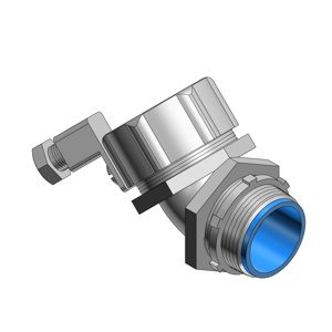 ABB Thomas & Betts 5300-GR Series 45 Degree Liquidtight Grounding Connectors Insulated 1/2 in Compression x Threaded Malleable Iron