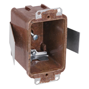 ABB Thomas & Betts Nonmetallic Switch / Outlet Boxes 1 Gang Ears, Snap-in Bracket Old Work 2-1/16 in