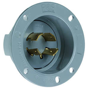 Pass & Seymour Turnlok® Series Locking Flanged Inlets 20 A 480 V 3P4W L16-20P