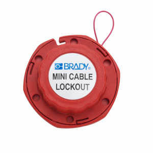 Brady Mini Cable Lockouts Nylon (Glass-filled, Impact-modified) Red