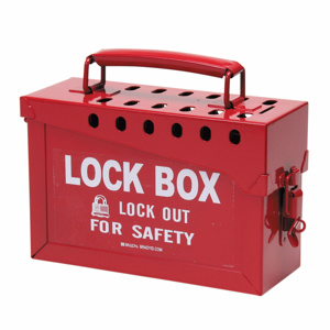 Brady Portable Metal Lock Boxes Heavy Duty Steel Red