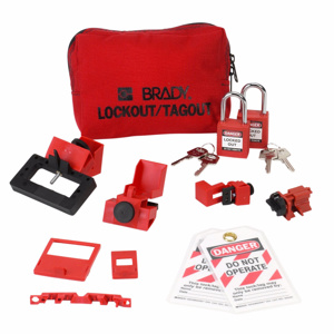 Brady Breaker Lockout Sampler Toolbox Kits Red Nylon