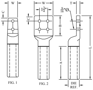 Sefcor AL2 Compression Terminal Lugs
