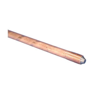 nVent Threaded Ground Rods 1/2 in 8 ft Copper Bonded Steel
