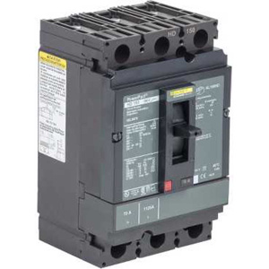 Square D Powerpact™ HDL Series Cable-in/Cable-out Molded Case Industrial Circuit Breakers 70-70 A 600 VAC 14 kAIC 3 Pole 3 Phase
