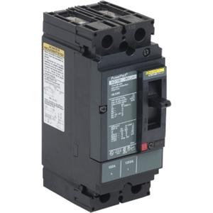 Square D Powerpact™ HDL Series Cable-in/Cable-out Molded Case Industrial Circuit Breakers 100-100 A 600 VAC 14 kAIC 2 Pole 1 Phase