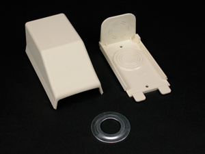 Wiremold 2300 Raceway Entrance End Fittings Ivory PVC Snap-on