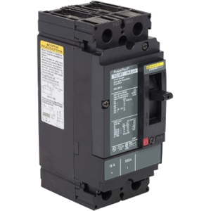 Square D Powerpact™ HGL Series Cable-in/Cable-out Molded Case Industrial Circuit Breakers 15-15 A 600 VAC 18 kAIC 2 Pole 1 Phase