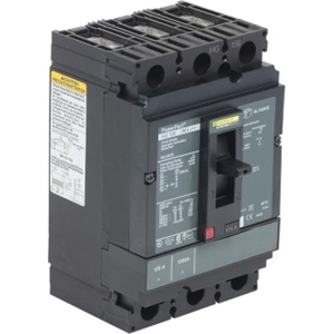 Square D Powerpact™ HGL Series Cable-in/Cable-out Molded Case Industrial Circuit Breakers 125-125 A 600 VAC 18 kAIC 3 Pole 3 Phase
