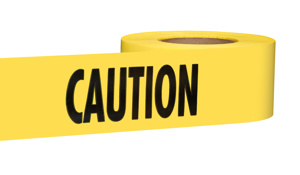 Milwaukee Premium Barricade Caution Tape 3 in x 1000 ft Caution Caution Caution Black<multisep/>Yellow