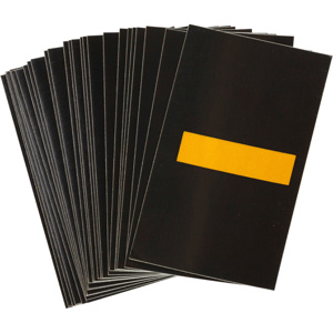 Brady 5000 Series Reflective Number and Letter Labels Dash Yellow on Black B-997 Reflective Sheeting