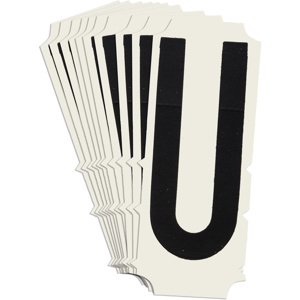 Brady 6500 Series Number and Letter Labels <em class="search-results-highlight">U</em> Black on White B-933 Vinyl
