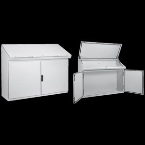 nVent HOFFMAN P11 ProLine® Gold Series Double Bay N12 Desk Consoles 1175 x 1250 x 469 mm Hinged Desk Console Enclosures Steel