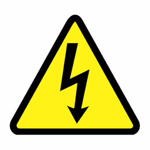 Panduit WL32 Stronghold™ Series ISO Risk of Electrical Shock Labels RISK OF ELECTRIC SHOCK SYMBOL Vinyl Black/Yellow