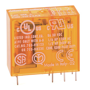 Rockwell Automation 700-HP Slim Line Plug-in Relays 120 VAC Slim Base 8 Pin 8 A DPDT