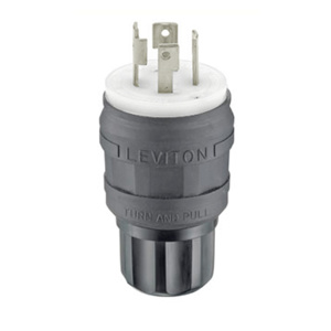 Leviton Wetguard® Locking Plugs 30 A 480 V 3P4W L16-30P Uninsulated Wetguard® Wet Location