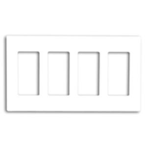 Leviton Standard Decorator Wallplates 4 Gang Almond Polycarbonate Snap-on