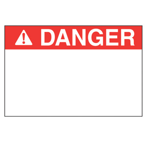 Panduit Aggressive Adhesive Thermal Transfer DANGER Labels Super-tack Polyester Red/White