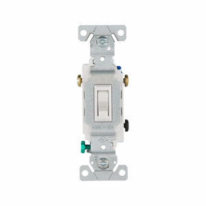 Eaton Wiring Devices 3-Way, SPST Toggle Light Switches 15 A 120 V White