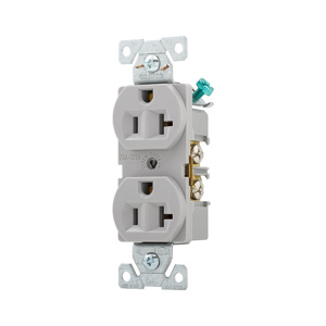 Eaton Wiring Devices 5362 Series Duplex Receptacles 20 A 125 V 2P3W 5-20R Industrial White