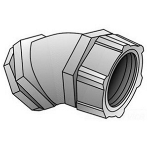 Appleton Emerson 4Q Series 45 Degree <em class="search-results-highlight">Liquidtight</em> Connectors Non-insulated 4 in Compression x Threaded Malleable Iron