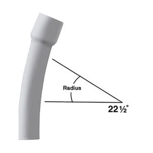 Generic Brand 22-1/2 Degree Bell End Sweep <em class="search-results-highlight">Elbows</em> 4 in PVC Sch 40 30 in Socket