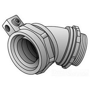 Appleton Emerson 4Q-L Series 45 Degree <em class="search-results-highlight">Liquidtight</em> Grounding Connectors Non-insulated 3/4 in Compression x Threaded Malleable Iron