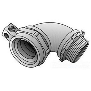 Appleton Emerson 4Q-LT Series 90 Degree Insulated <em class="search-results-highlight">Liquidtight</em> Grounding Connectors Insulated 1/2 in Compression x Threaded Malleable Iron