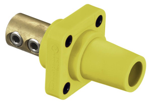 Hubbell Wiring HBLFR Series Single Pole Receptacles 400 A Female 600 V Yellow 4 - 4/0 AWG Double Set Screw