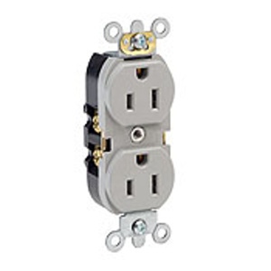Leviton 5262S Series Duplex Receptacles 15 A 125 V 2P3W 5-15R Heavy-Duty Industrial Specification Grade Almond<multisep/>Almond