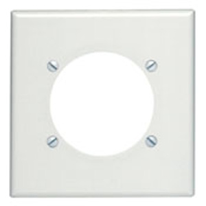 Leviton Standard Round Hole Wallplates 2 Gang 2.465 in Almond Thermoset Plastic Device