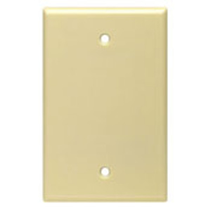 Leviton Midsized Blank Wallplates 1 Gang Almond Nylon Box