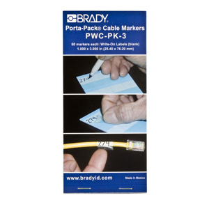 Brady Porta-Pack® PWC Series FR Self-laminating B-292 Permanent Write-on Wire Books [Blank] Vinyl 3 in