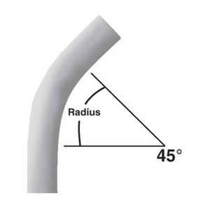 Generic Brand 45 Degree Plain End Sweep <em class="search-results-highlight">Elbows</em> 1-1/2 in PVC Sch 40 18 in Socket