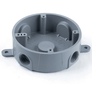 ABB Thomas & Betts Weatherproof Round Outlet Boxes 1-1/2 in Nonmetallic 1/2 in 5 Hub