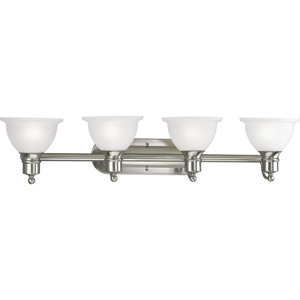 Progress Lighting Madison Series Decorative Wall Fixtures Incandescent Frosted Glass Brushed Nickel