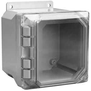ABB Thomas & Betts Wall Mount Concealed Hinge Weatherproof Enclosures 10 x 8 x 7 in Without Knockouts Gray NEMA 1/2/3/3S/3SX/3X/4/4X/12