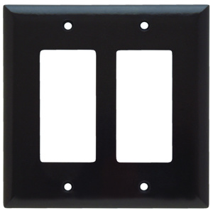 Pass & Seymour Midsized Decorator Wallplates 2 Gang Brown Plastic Device