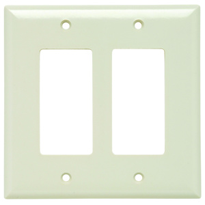 Pass & Seymour Midsized Decorator Wallplates 2 Gang Light Almond Plastic Device