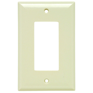 Pass & Seymour Midsized Decorator Wallplates 1 Gang Light Almond Plastic Device