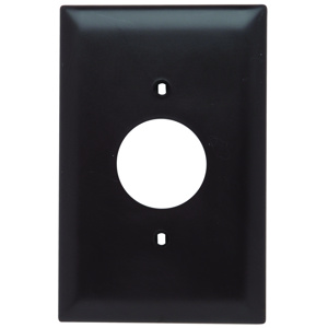 Pass & Seymour Oversized Round Hole Wallplates 1 Gang 1.406 in Brown Nylon Device