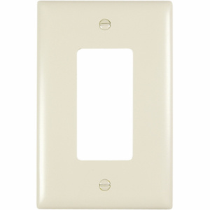 Pass & Seymour Oversized Decorator Wallplates 1 Gang Light Almond Nylon Device