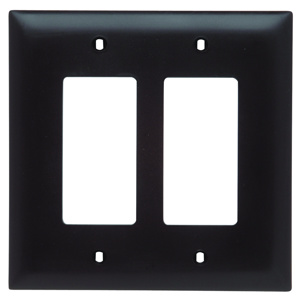 Pass & Seymour Oversized Decorator Wallplates 2 Gang Brown Nylon Device