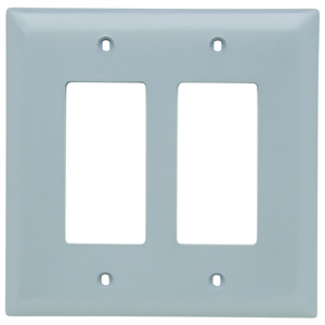 Pass & Seymour Oversized Decorator Wallplates 2 Gang Gray Nylon Device