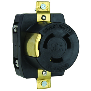 Pass & Seymour Turnlok® Series Locking Receptacles 50 A 600 VAC/250 VDC 2P3W Non-NEMA